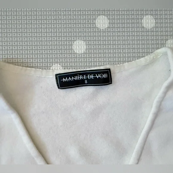 [SOLD] Manière De Voir black v-neck sweatshirt jumper dress size 8 - Picture 3 of 7